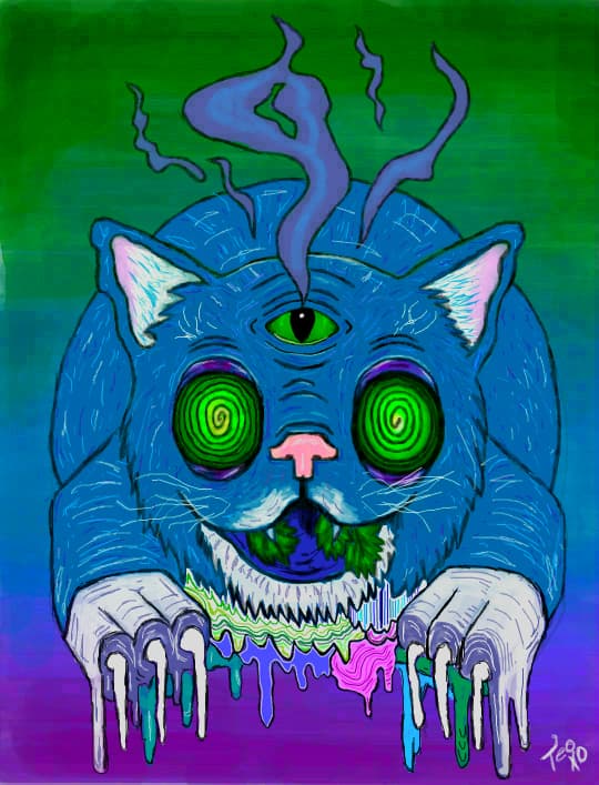 Trippy kitty