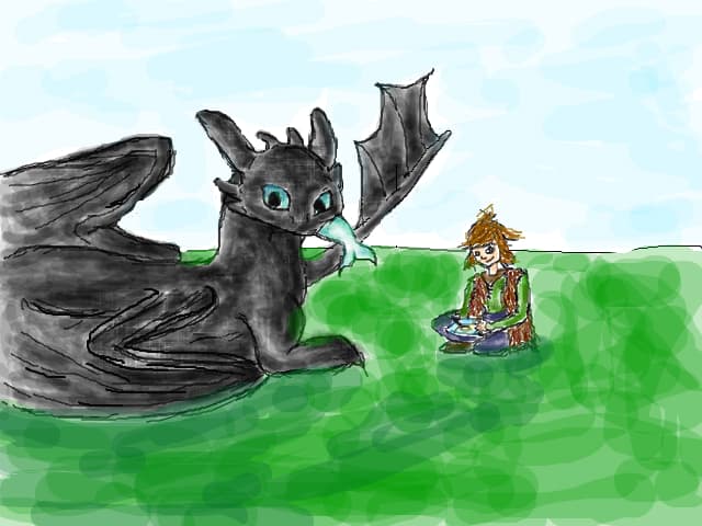 Toothless si Sughit mancaciosi :)