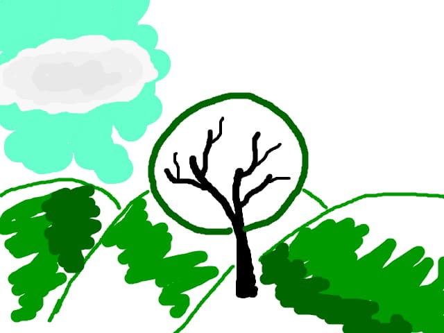 Peisaj in curs de desenare
