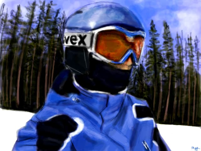 Snowboarding...