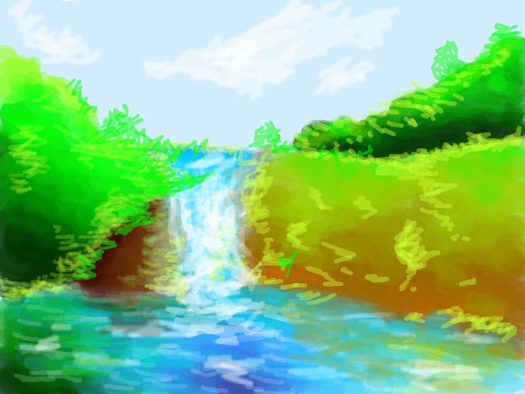 o mica cascada ...