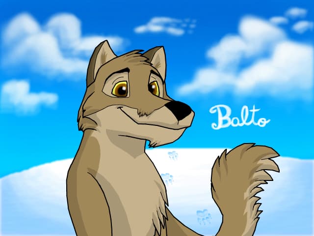 Balto+un peisaj ceresc (cu zapada)
