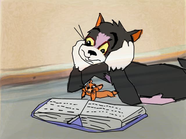 tom si jerry citesc