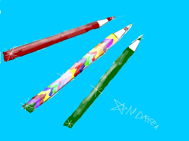 un creion multicolor