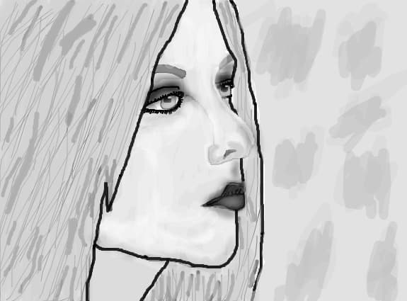 black and white