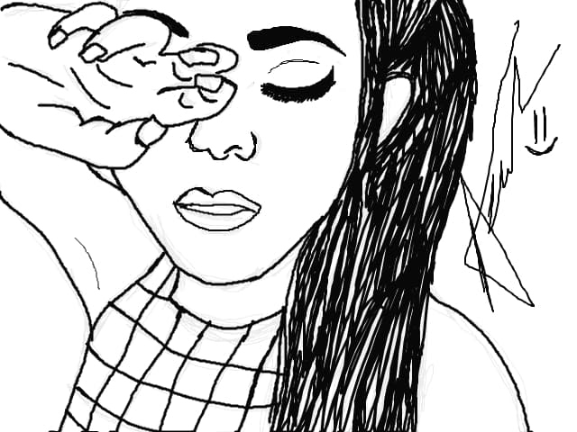 Tumblr outline girl