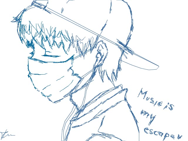 Music is my escape - schita