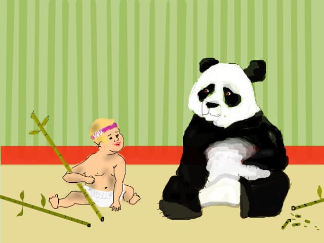 Panda cu copil