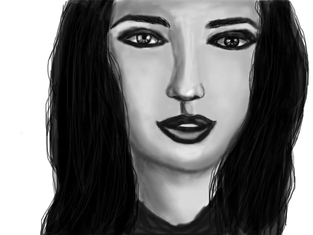 black and white