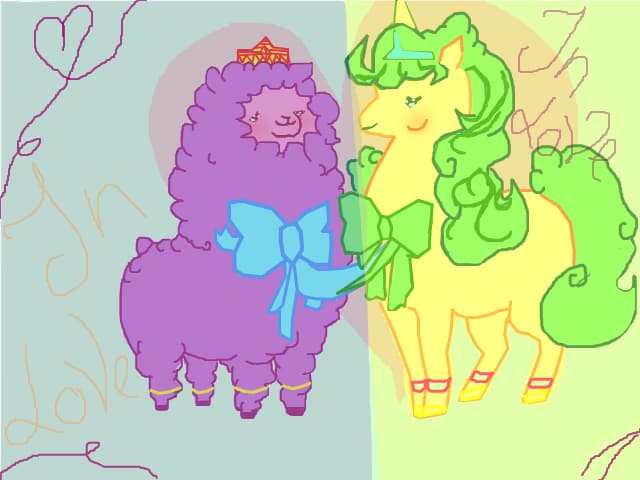 Lama in love.