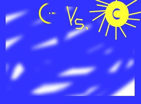 Luna si stele vs. Soare
