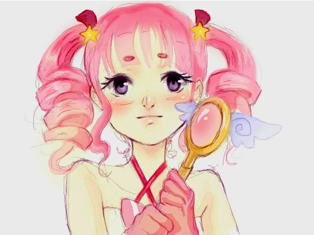 magical girl is on the wall