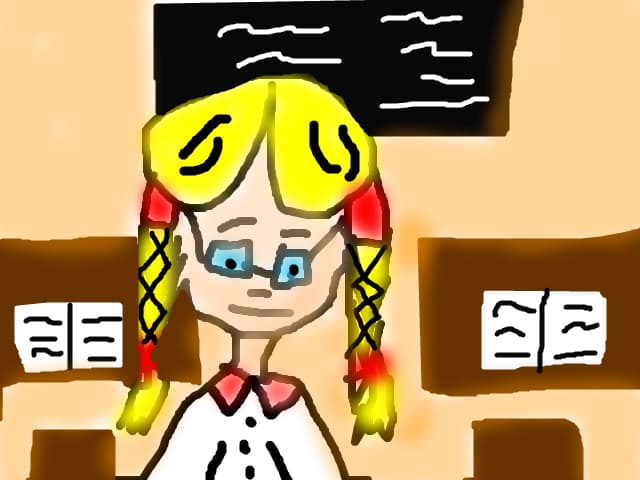 o fetita la scoala