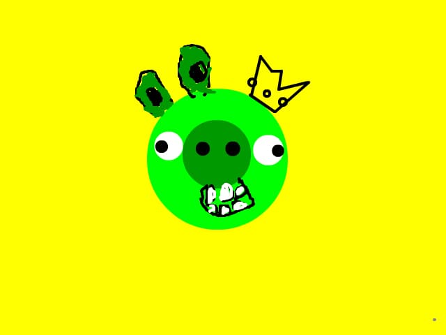 Un porc verde cu urechi verzi