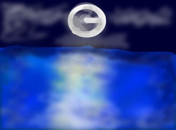 Lacul luminat de luna