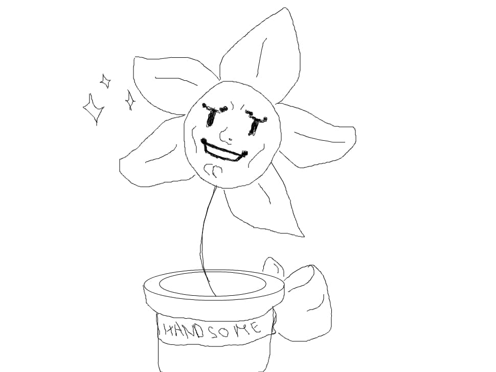 Flowey the handsome flower