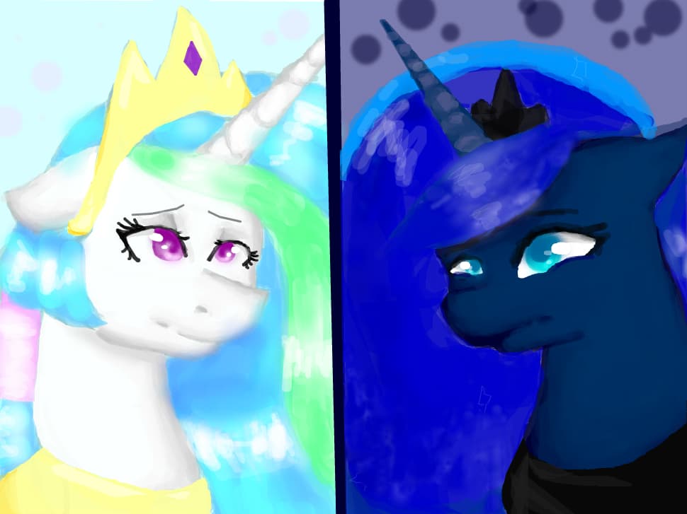 Celestia si Luna (redraw)