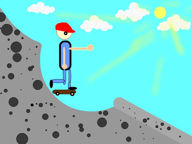 omul cu skateboard