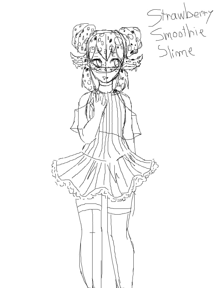 Strawberry Smoothie Slime- Slimesona