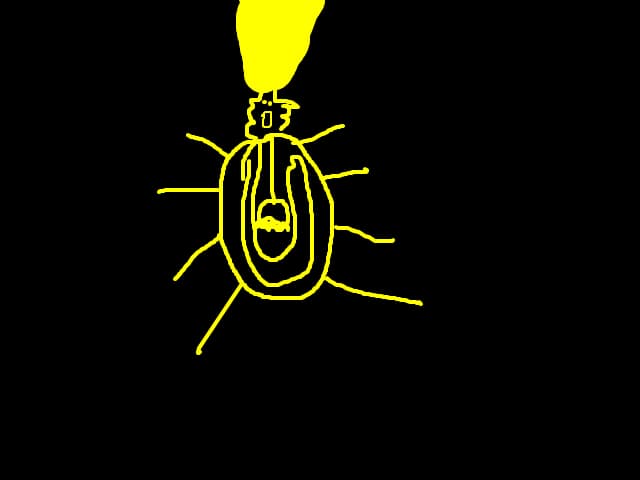 paianjen cu lumina in bot