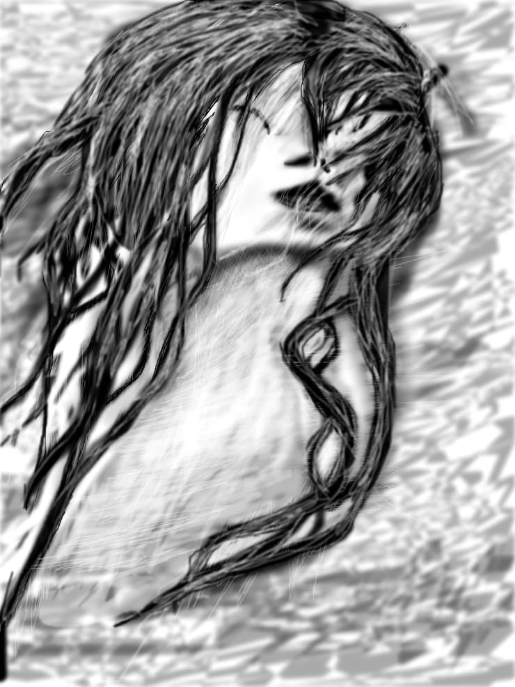 wet hair