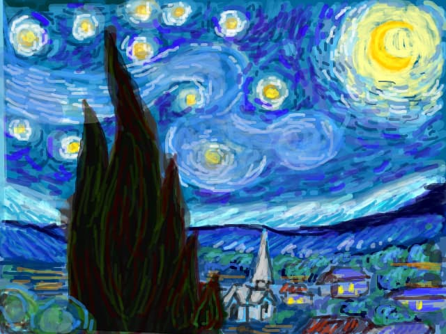 starry night a lui van gogh
