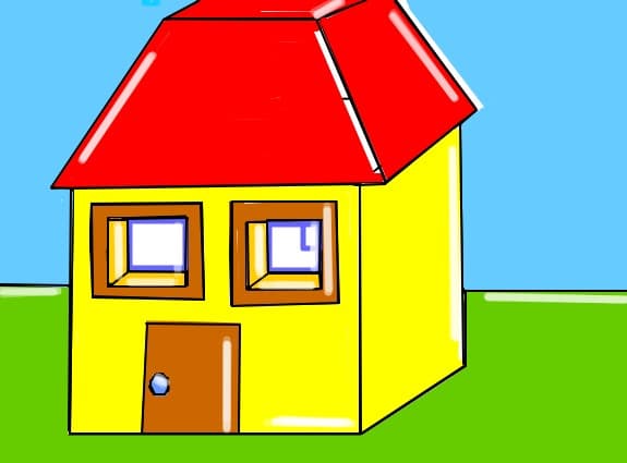 casa, un desen total frumos dupa mine