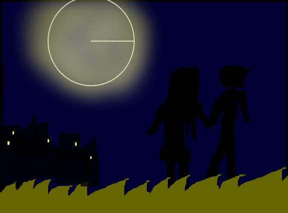 parasind orasul in clar de luna plina