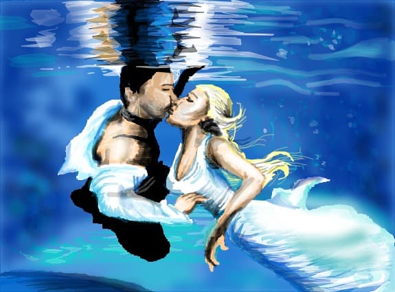 underwater kiss..