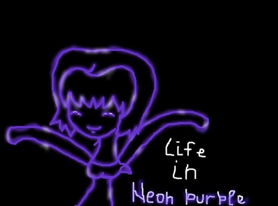 Life in neon purple
