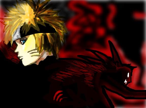 naruto si vulpea cu noua cozi (care nu prea mio iesit)