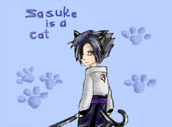 sasuke is a little cat