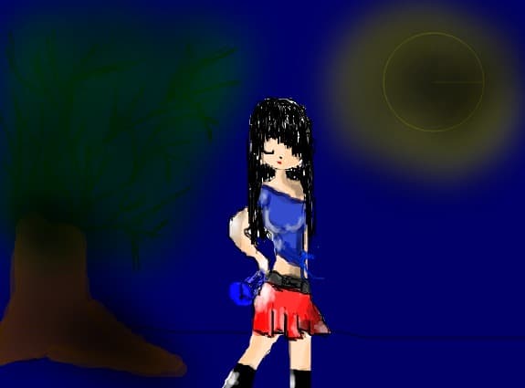 girl in night