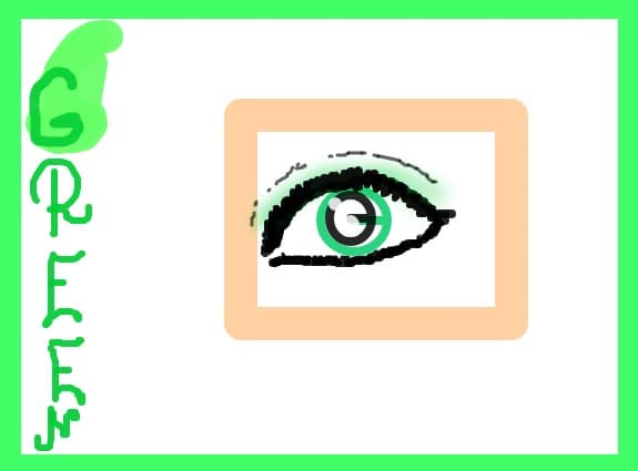 green anime eye