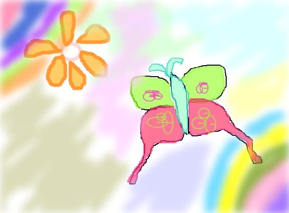 fluture shi o floare