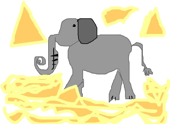 elephant in desert