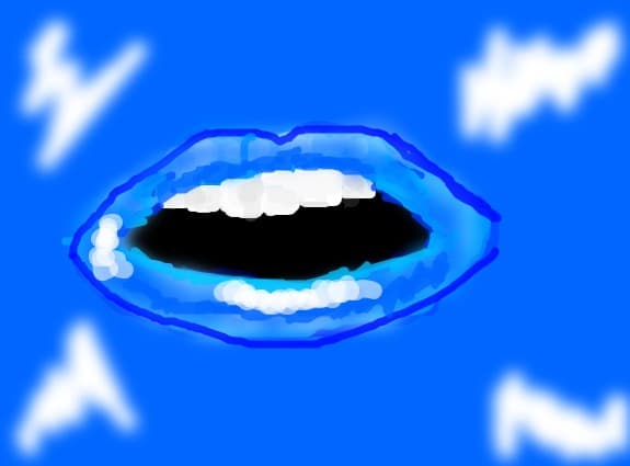 blue lips