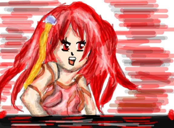 a girl red