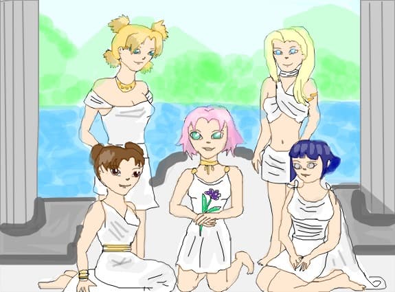 Sakura, Temari, Ino, Hinata, TinTin