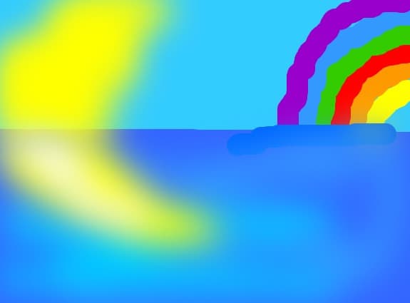 curcubeu in mare