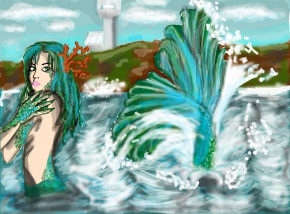 I saw a mermaid!!!
