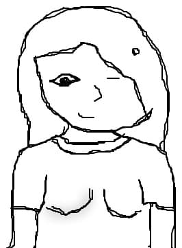 girl black white