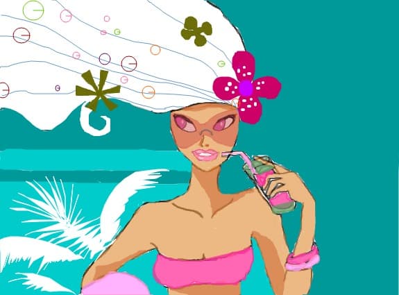 Desen 33397 modificat:pink girl