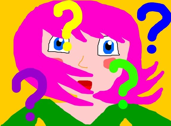 a confuse girl