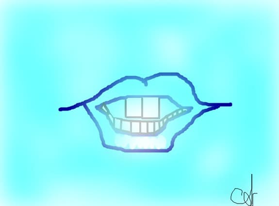 white and blue