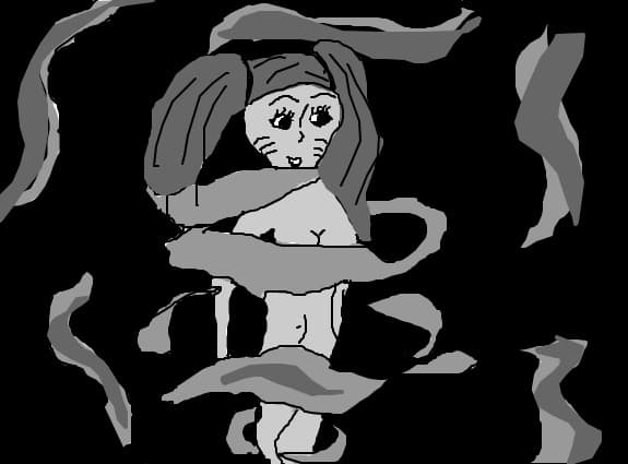 naruto sexy jutsu alb negru gri