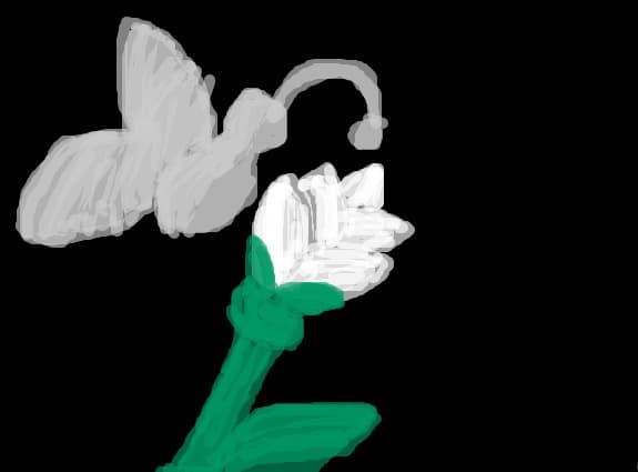 a butterfly and a flower