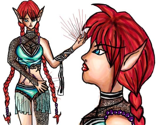 Red Haired Female Elf (Original ^_^)