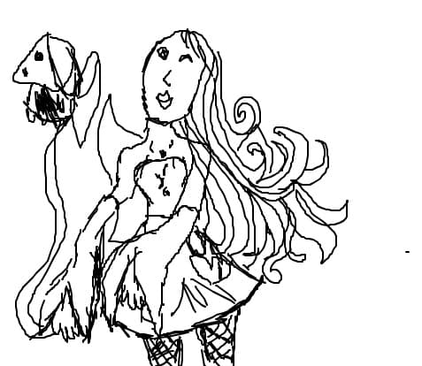 Anime angel wit her anime dog angel schita de Lau`