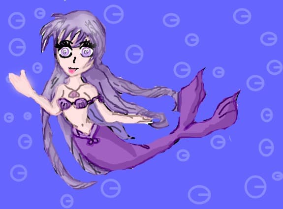 anime mermaid purple